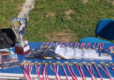 turniej piłki nożnej dla uczniów klas V i młodszych o Puchar Przewodniczącego Rada Osiedla Jasna w Tarnowie medale