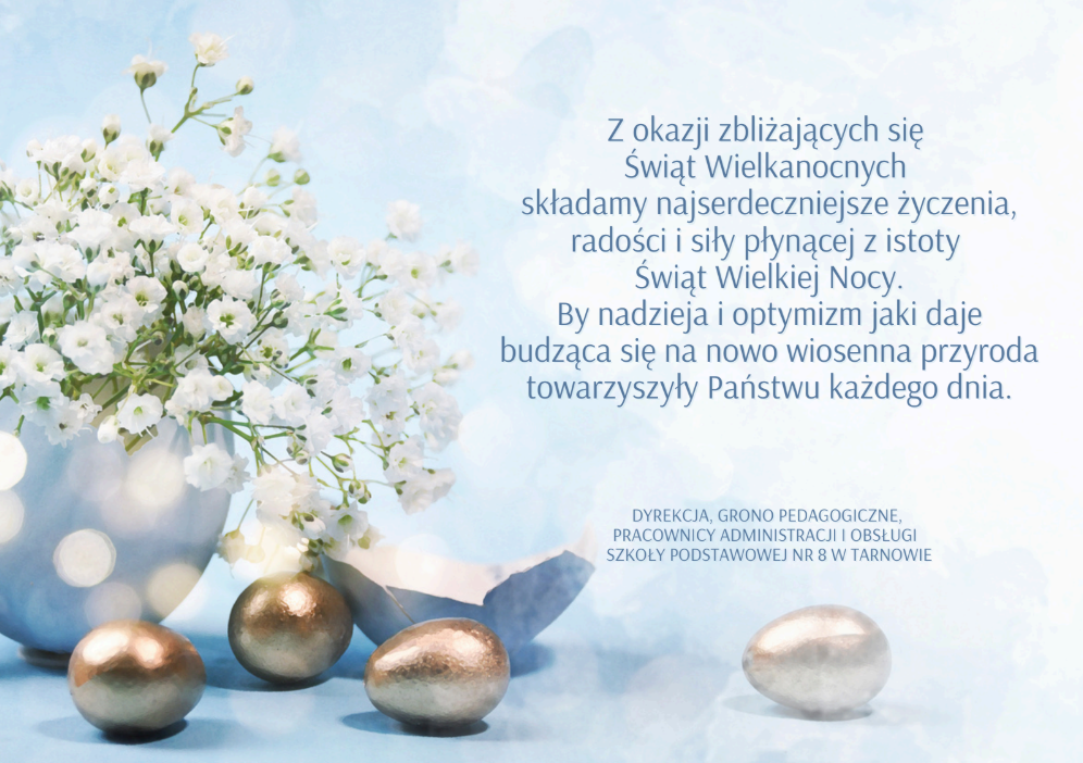 Wielkanocne słońce niech rozświetla Twój dom,a serce – niech napełni się tym, co naprawdę ważne.Wesołego skakania z radości,kolorowych pisanek marzeńi wszystkiego, co dobre – od rana do wieczora!