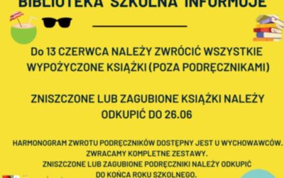 Zwrot książek do biblioteki szkolnej